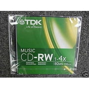TDK CDRW80TWN 80 Minute Music/ Consumer Use CD-RW *(Single)