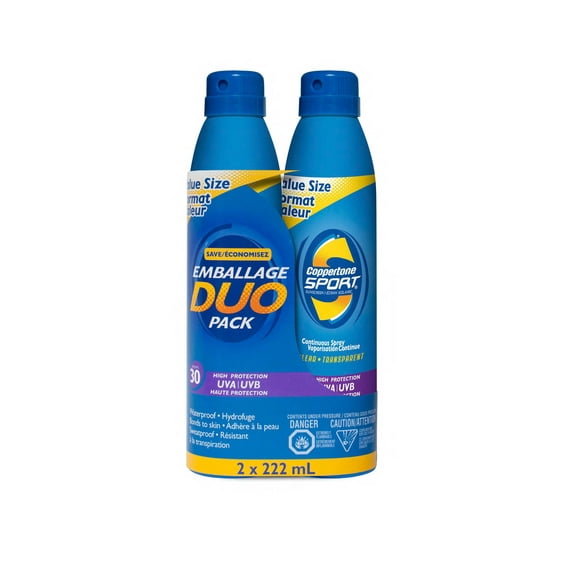 Coppertone Sport® Sunscreen Clear Continuous Spray Duopack - SPF 30