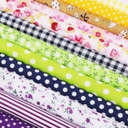 56PCS Cotton Craft Fabric Bundle, 10 inches Squares Sheets Patchwork, Sewing Quilting Craft Fabric, DIY Sewing Scrapbook Quilting Dot Stripe Fabric