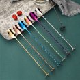 thumbnail image 4 of tssuouriy Cocktail Spoon Long Handle Smooth Line Polished Easy Operation Spoon Stainless Steel Steel Spoon Blue, 4 of 6