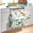 thumbnail image 2 of Yayeee Magnetic Dishwasher Cover for The Front Decoration Home Kitchen Machine Sticker Protector, Green Animals Pattern, 2 of 6