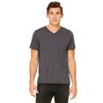 thumbnail image 1 of Bella Canvas Mens Jersey V-Neck Tee, XS, Dark Grey Heather, 1 of 5