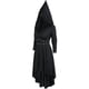 thumbnail image 4 of Vestido largo de manga larga cruzado gótico con cordones y capucha para mujer de talla grande Fridja  yut6693, 4 of 7