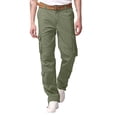 thumbnail image 2 of Men's Cargo Pants Twill Pants Work with Phone Pocket 1 Apparel 4 8 M Apparel Indoor Toe Star Glitter Comfortable Mens Loose Casual Pocket Straight Solid Color Outdoor Overalls Trousers Green 2XL, 2 of 9
