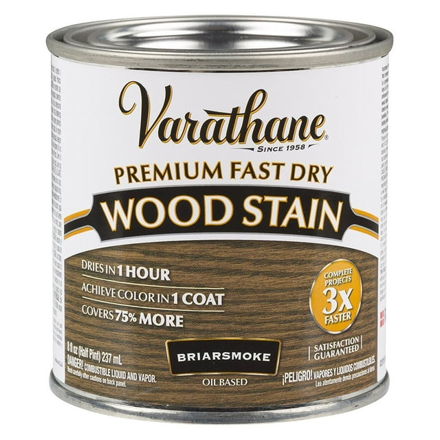 Tinte para madera Varathane Premium de secado rápido de media pinta Briarsmoke