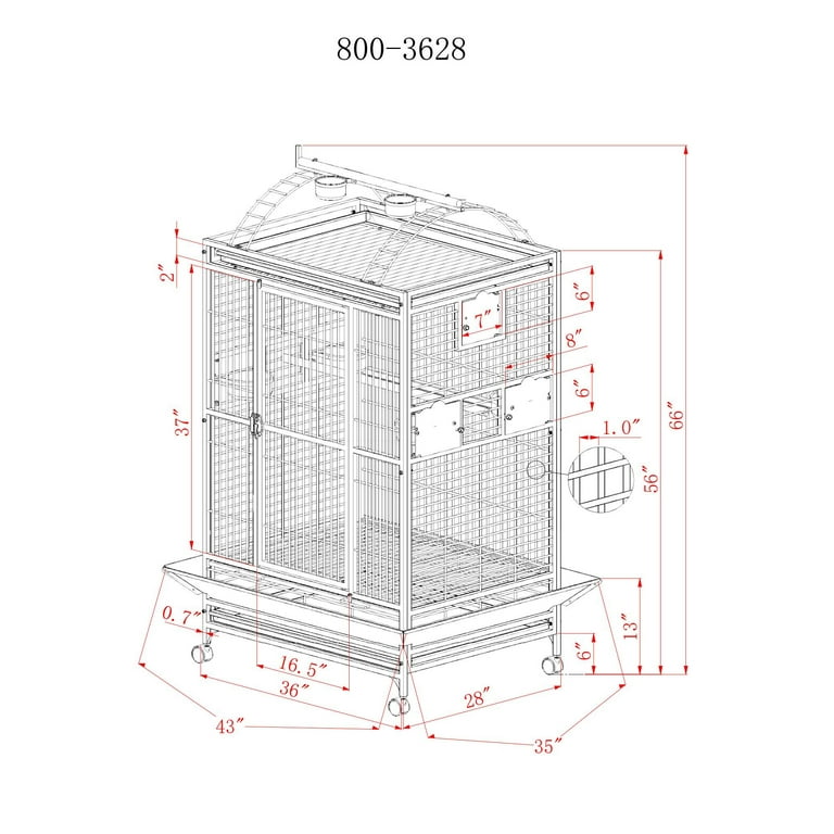 A&E Cage 8003628 Green Play Top Bird Cage with 1