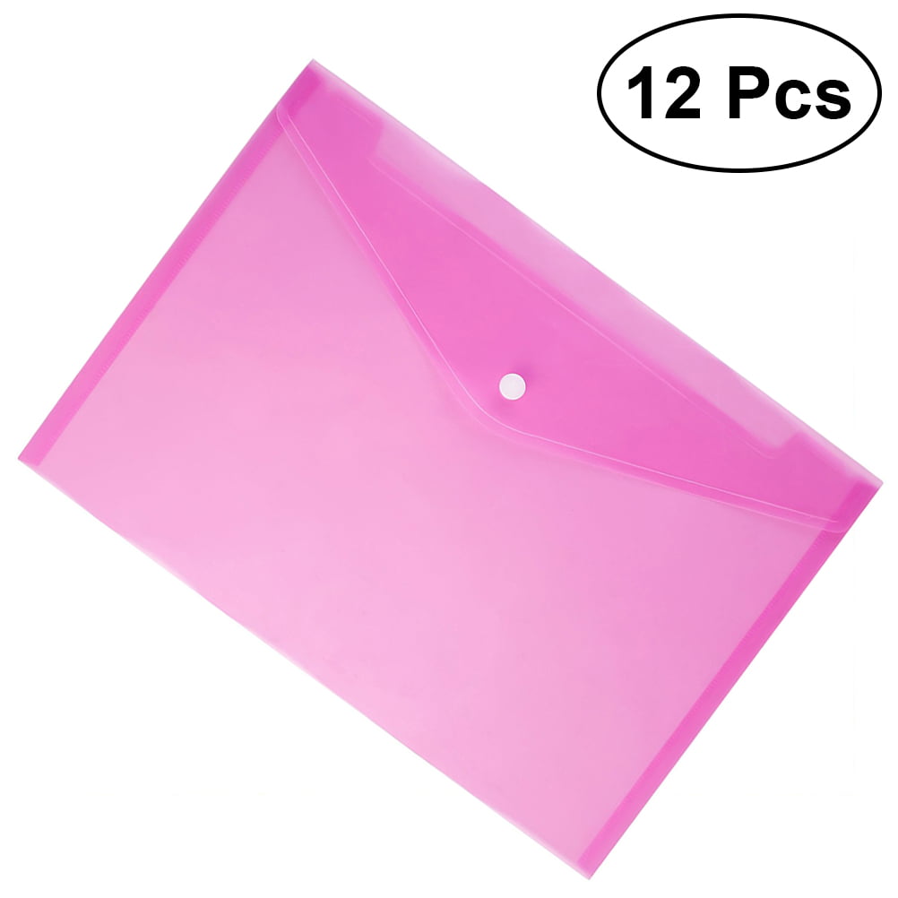 5pcs Plastic Envelopes Document Folder Letter Transparent File Envelopes New _JO 