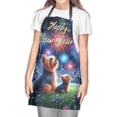 thumbnail image 2 of Happy New Year Yorkshire Terrier Family Cheer Winter Midnight Firework Apron Yorkie Dog Lover Gifts for Cooking Grilling Baking Painting Gardening - 02025, 2 of 5