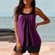 thumbnail image 4 of Traje de baño de 2 piezas para mujer, trajes de baño para mujer, traje de baño de dos piezas con tirantes y diseño de bloques de color liso para mujer, vestido de baño para mujer, 4 of 4