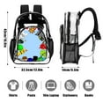thumbnail image 3 of Sprunki Stylish Mesh & Transparent Clear Backpack – Trendy, Durable & Lightweight for School, Work Or Travel, 3 of 7