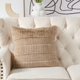 thumbnail image 6 of Home Soft Things Sculpted Stripe Faux Fur Pillow Covers, 1 piece, 20"x20", Light Taupe, 6 of 9