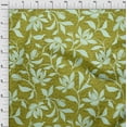 thumbnail image 4 of oneOone Cotton Poplin Twill Lime Green Fabric Floral Magnolia With Texture Sewing Material Print Fabric By The Yard 56 Inch Wide, 4 of 4