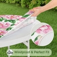 thumbnail image 5 of Pioneer Flower Floral Print Pattern Round Fitted Tablecloth with Elastic Edge,Dining Table Cover Waterproof,Outdoor Round Tablecloth for Camping,Dining,Indoor and Outdoor, 5 of 7