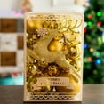 thumbnail image 6 of 30 Pieces of Assorted Christmas Ball Ornaments Shatterproof Seasonal Decorative Hanging Baubles Set with Reusable Hand-held Gift Package for Holiday Xmas Tree Decorations, Gold, 6 of 6
