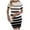 White, variant on XUNKUSGA Summer Dress for Women Fashion Striped Women's Dresses Lightweight Ribbed Knit Dresses Women Casual Crewneck Short Sleeve Knitted Dress Soft Slim Fit Women's Dresses for Work S-XL White