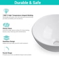 thumbnail image 2 of Aquaterior 12" Vessel Sink Above Counter Washing Basin Bowl Bathroom Porcelain Sink with Drain Counter Top Lavatory, 2 of 10