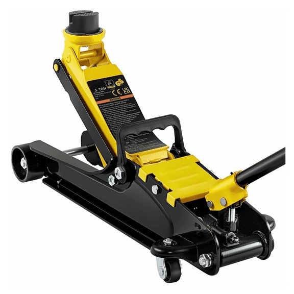 2.5 Ton Floor Jack - Low Profile Hydraulic Jack for Cars, Trucks & SUVs - 5500lb Capacity - Heavy Duty Steel with Long Handle
