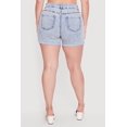 thumbnail image 4 of Women's Plus Size WAX Acid Wash Distressed Rolled Cuffed Shorts, 4 of 4