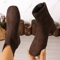 thumbnail image 7 of Busydd Ankle Boots for Women Trendy Comfy Round Toe Slip on Women's Boots Casual Versatile Chunky Heel Womens Booties 9, 7 of 7
