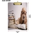 thumbnail image 3 of FMSHPON Funny Dachshund Dog Reading Book Clipboard Hardboard Wood Nursing Clip Board and Pull for Standard A4 Letter 13x9 inches, 3 of 8