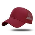 thumbnail image 2 of Trucker Hat Baseball Cap Structured Plain Design 6 Panel Adjustable Size, 2 of 3