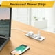 thumbnail image 4 of Enchufe empotrable Power Strip Kungfuking para escritorio, 2 AC, 2 USB, 1,8 m, 4 of 9