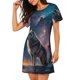 thumbnail image 2 of Disketp Night Sky Wolf para Camisón Corto de Manga Corta para Mujeres, Camisón Cómodo con Escote Redondo, Bonito y Confortable, 2 of 6