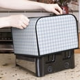 thumbnail image 6 of KLL Blue Checkboard Print 4 Slice Toaster Dust Covers Kitchen Small Appliance Cover with 2 Pockets,Can hold Jam Spreader Knife & Toaster Tongs (12.4 x 10.6 x 8.2), 6 of 6