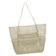 thumbnail image 5 of Bolsa de asas de playa de malla Bolsa de almacenamiento Juguete ños Gran capacidad Cosmética Bolsa de hombro multifunción Bolso para vacaciones blanco Salvador Bolso de playa, 5 of 10