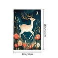 thumbnail image 4 of Amhnf Deer In Starry Night Garden Flag With Flowers And Moon For Home Outdoor Garden Yard Decor 12x18 inch, 4 of 5