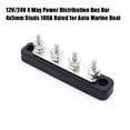 thumbnail image 3 of 12V/24V 4 Way Power Distribution Bus Bar 4x5mm Studs 100A Rated for Auto Marine, 3 of 8