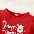 thumbnail image 6 of Bysome Girls Child Christmas Dresses Long Sleeve Deer Prints Fashion Princess Dress Red Size 2-3 Years, 6 of 9