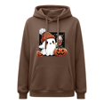 thumbnail image 2 of Only Moment Brown Womens Hoodies Pumpkin Head Polyester Fall Winter Outfits 2026 Trendy Clothes 5XL, 2 of 4