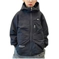thumbnail image 2 of Solid Color Long Sleeved Jacket for Boys Wear Hooded Top Jacket Jackets and, 2 of 4