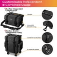 thumbnail image 3 of Byootique 2in1 Rolling Makeup Case on Wheels 1680D Soft Sided Freelance Artist Organizer Train Cosmetic Travel Classic Black, 3 of 12