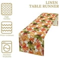 thumbnail image 4 of Fall Maple Leaves Table Runner,Thanks Giving Autumn Harvest Seasonal Farmhouse Dinner Table Decoration for Home Living Room Kitchen Dining Room 13x36in, 4 of 5