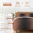 thumbnail image 6 of 3 Piece Dark Orange Black Ombre Duvet Cover Set California King,Microfiber Comforter/Quilt Cover with Corner Ties and 2 Pillowcases,Modern Gradient Abstract Art All Season Bedding with Zipper Closure, 6 of 8
