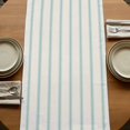 thumbnail image 5 of Turquoise Striped 70 Inch Table Runner, Farmhouse Pinstripes Geometric Color Farmhouse Dresser Scarf Cotton & Linen Tablerunner for Dining/Kitchen Island/Holiday Party Décor 13" x 70", 5 of 9