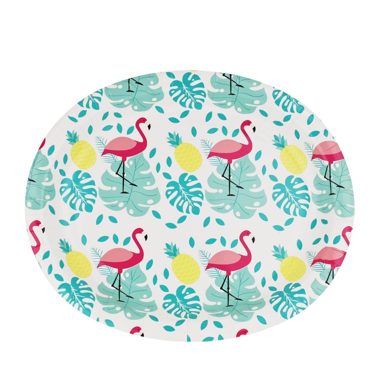 Une façon de célébrer l'été ! Assiette ovale 8 po - Motif flamant rose