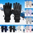 thumbnail image 6 of CPNG Kids Snow Ski Gloves for Boys Girls Winter Snowboard Waterproof Windproof Solid Color Mittens Thermal Fleece Gloves for Cold Weather, 6 of 6