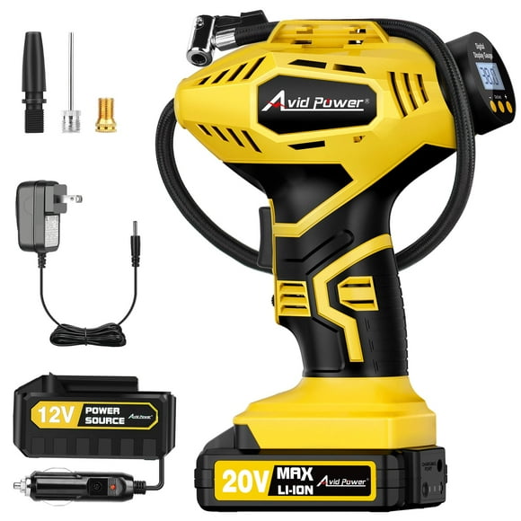 Inflador de neumáticos AVID POWER Compresor de aire portátil inalámbrico de 20 V