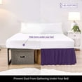 thumbnail image 4 of Ruffled Bed Skirt (Twin, Grape) 14 inch Drop Dust Ruffle with Platform, Poly/Cotton Fabric, Available in All Bed Sizes and 14 Colors - Blissford, 4 of 6