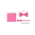 thumbnail image 5 of INSPIRE CHIC Men's Solid Color Necktie Pre-Tied Bow Tie and Pocket Square Set Ties for Wedding Business Hot Pink One Size, 5 of 7