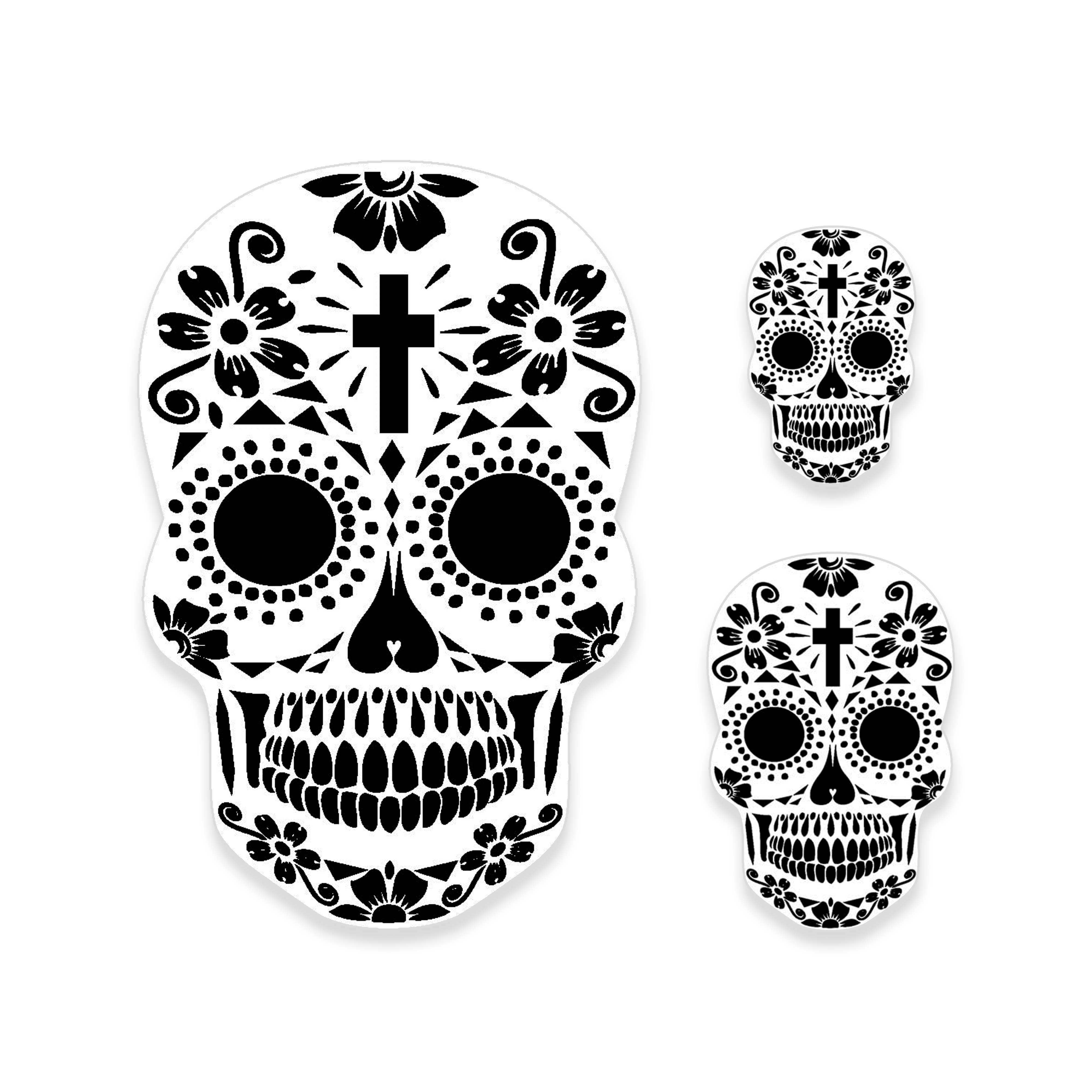 Custom Shop Airbrush Sugar Skull Day Of The Dead Stencil Set (Skull