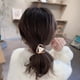 thumbnail image 5 of Dinheiro, banda de goma elástica alta para chica, cola de caballo, cadena, accesorios para el cabello huecos con perlas, 5 of 5