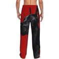 thumbnail image 7 of Salouo Black Dog Red Background Print Pajama Pants for Men, Lounge Pants Elastic Waistband Casual Men's sleepwear Loungewear Sleep Pajama Pant -X-Large, 7 of 7