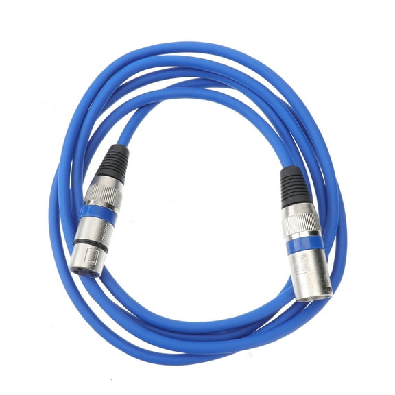 Raindrops 2M DMX512 Microphone Cable Male to Female XLR Color Instrument Karaoke Cable Blue(B)