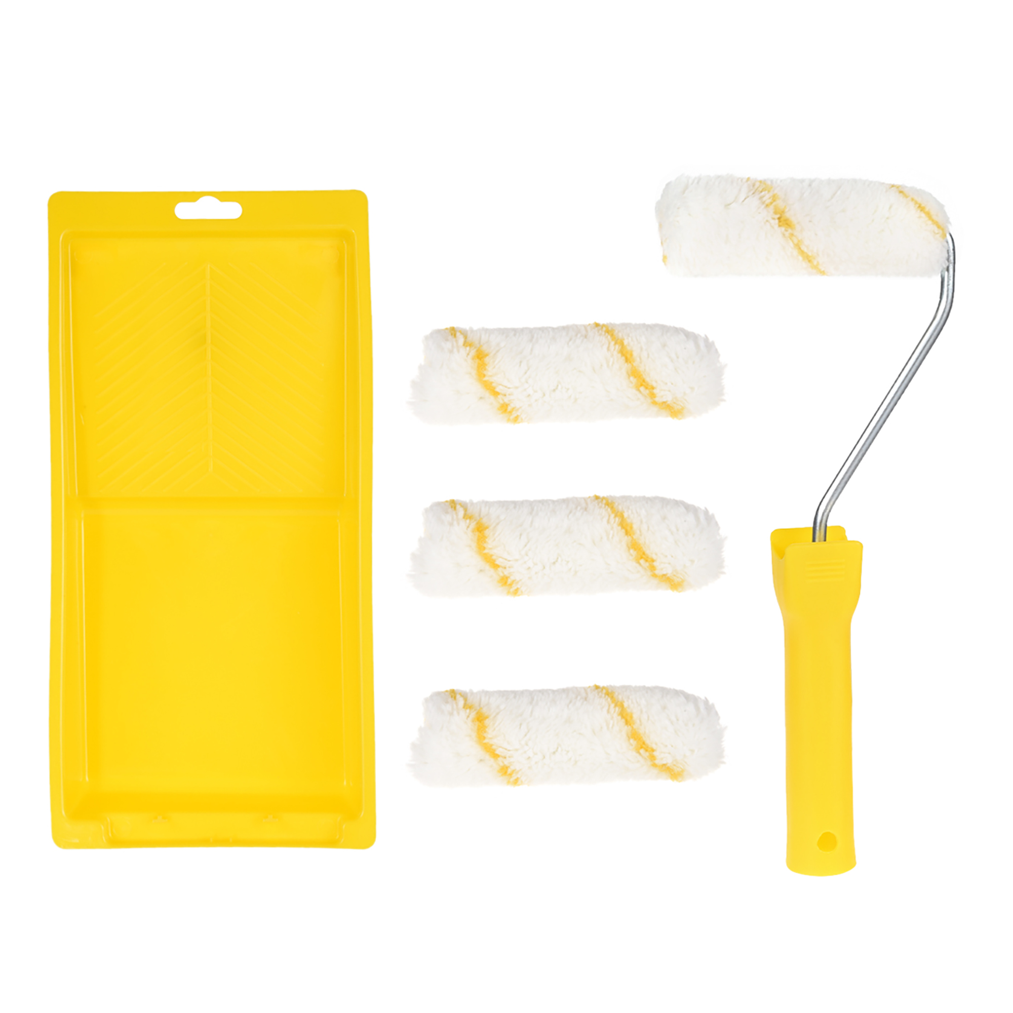 Uxcell 4 Inch Paint Roller Covers with Paint Roller Frame and Roller