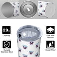 thumbnail image 4 of Pioneer Flower Floral Print Pattern 20oz Skinny Tumbler with Straw & Lid, Double Wall Vacuum Insulated Cup, Leak-Proof, Cup Holder Friendly, Hot 6H Cold 12H, 4 of 6