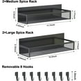 thumbnail image 2 of Magnetic Spice Rack for Refrigerator, 4 Pack Magnetic Shelf, Fridge Magnet Organizer with Moveable 8 Hooks, Magnetic Fridge Shelf for Kitchen Organization and Storage (4 Pack), 2 of 7